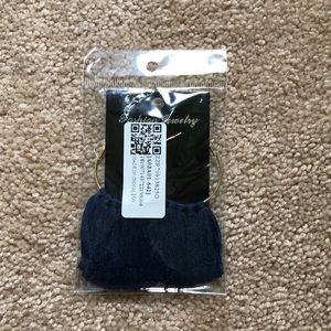 NWT fashion earrings - Navy fringe.